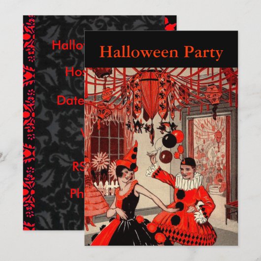  Halloween Costume Party Kaart (Voorkant / Achterkant)