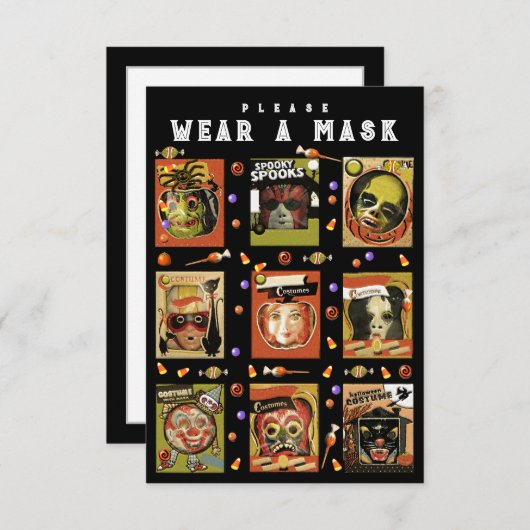 Halloween Costume Party Kaart (Voorkant / Achterkant)