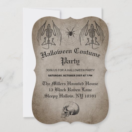 Halloween Costume Party Kaart (Voorkant)