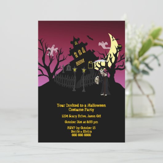 Halloween Costume Party Kaart (Staand voorkant)