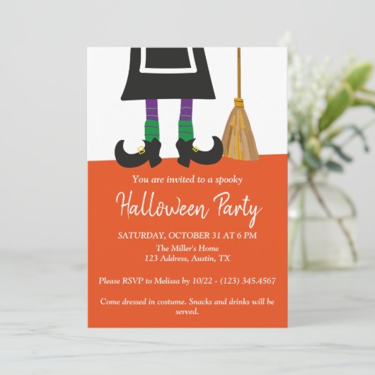 Halloween Costume Party Kaart (Staand voorkant)