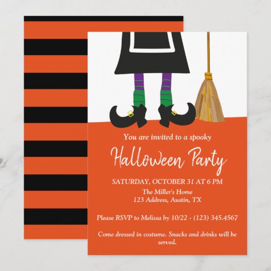 Halloween Costume Party Kaart (Voorkant / Achterkant)