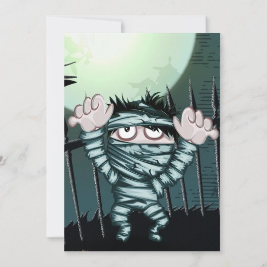 Halloween Costume Party Kaart (Achterkant)