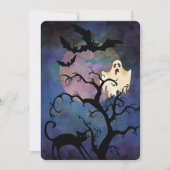 Halloween Costume Party, Moon & Ghost Kaart (Voorkant)