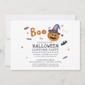Halloween Costume Party Pumpkin Bats Kaart (Voorkant)