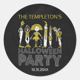 Halloween Costume Party Ronde Sticker