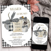 Halloween Costume Party Rustic Farmhouse Pumpkins Kaart