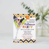 Halloween Costume Party Snoepjes Cocktail Kaart (Staand voorkant)