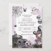 Halloween Costume Party Spooky Cute Witch Kaart (Voorkant)