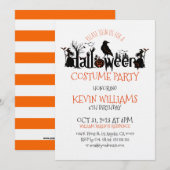 Halloween Costume Party SpookyHalloween Typografie Kaart (Voorkant / Achterkant)