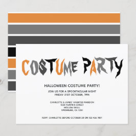 Halloween Costume Party Striped Patroon Kaart