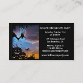 Halloween Costume Party Ticket Visitekaartje Informatiekaartje (Achterkant)