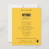 Halloween Costume Party Witch's Ball Kaart (Achterkant)