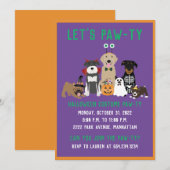 Halloween Costume Pawty Dogs Black Cat Kaart (Voorkant / Achterkant)