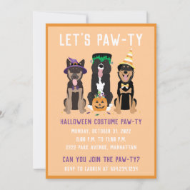 Halloween Costume Pawty Dogs Kaart