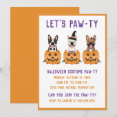 Halloween Costume Pawty French Bulldogs Pumpkin Kaart (Voorkant / Achterkant)