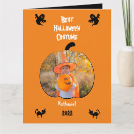 Halloween Costume Personalized Photo Holiday Card Kaart
