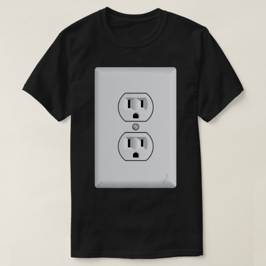Halloween Costume Power Socket grappige elektricie T-shirt (Design voorkant)