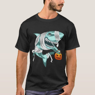 Halloween Costume Shark Pumpkin Spooky Nightmare  T-shirt