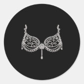 Halloween Costume Show Girl  Ronde Sticker (Voorkant)