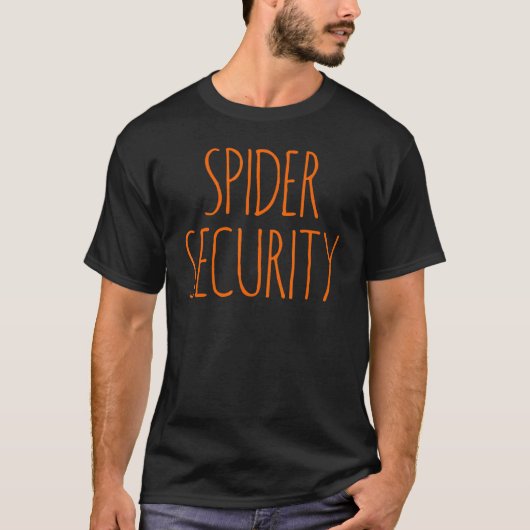 HALLOWEEN COSTUME SPIDER BEVEILIGINGSDECORATIES MA T-SHIRT (Voorkant)