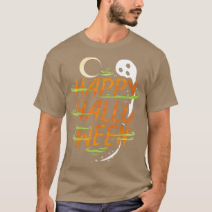 Halloween Costume Spirit Ghost Moon Wishes Happy H T-shirt