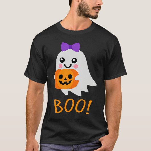 Halloween Costume  Sweet Ghost Jack o Lantern T-shirt (Voorkant)