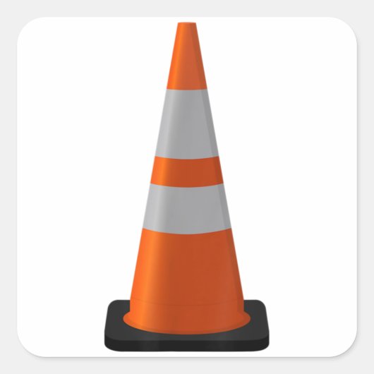 Halloween Costume Traffic cone grappige eenvoudige Vierkante Sticker (Voorkant)