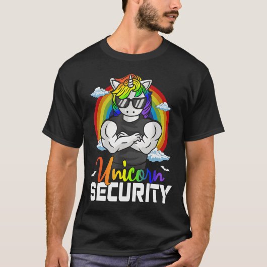 Halloween Costume Unicorn Security Matching Family T-shirt (Voorkant)