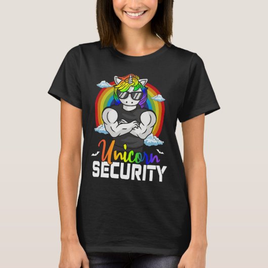 Halloween Costume Unicorn Security Matching Family T-shirt (Voorkant)