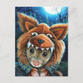 Halloween Costume Werewolf Mouse Waterverf Art Briefkaart (Voorkant)
