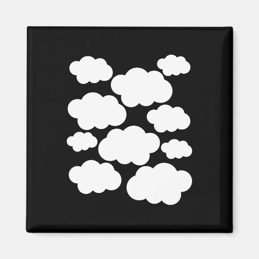 Halloween Costume White Clouds Magneet (Voorkant)