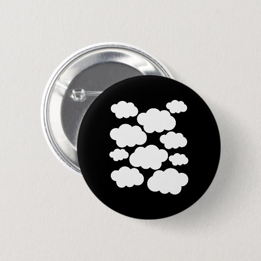 Halloween Costume White Clouds Ronde Button 5,7 Cm (Voorkant /achterkant)