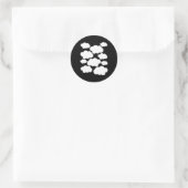 Halloween Costume White Clouds Ronde Sticker (Tas)