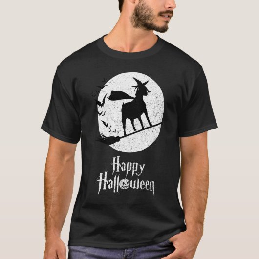 Halloween Costume Witch Boer Goat Lover T-shirt (Voorkant)