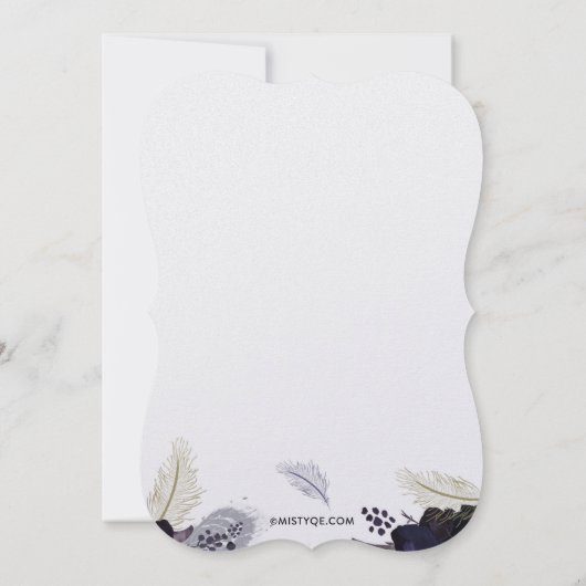 Halloween Costumes and Cocktails Masquerade Bash Kaart (Achterkant)