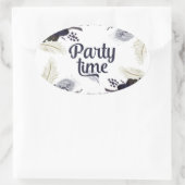 Halloween Costumes and Cocktails Masquerade Bash Ovale Sticker (Tas)