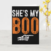 Halloween Costumes Shes My Boo Couple Matching Par Kaart (Gele Bloem)