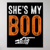 Halloween Costumes Shes My Boo Couple Matching Par Poster (Voorkant)