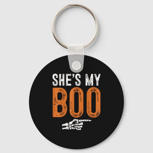 Halloween Costumes Shes My Boo Couple Matching Par Sleutelhanger (Voorkant)