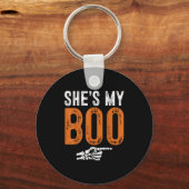 Halloween Costumes Shes My Boo Couple Matching Par Sleutelhanger (Voorkant)
