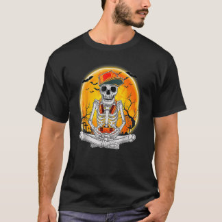 Halloween Costumes Skeleton Gamer Video Game T-shirt