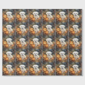 Halloween Coton De Tulear met pompoenen eng Cadeaupapier (Vlak)
