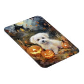 Halloween Coton de tulear with Pumpkins Scary Magneet (Rechterzijde)
