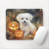 Halloween Coton de tulear with Pumpkins Scary Muismat (Met muis)