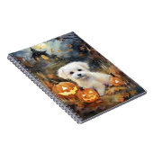 Halloween Coton de tulear with Pumpkins Scary Notitieboek (Rechterzijde)