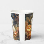 Halloween Coton de tulear with Pumpkins Scary Papieren Bekers (Rechts)