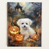 Halloween Coton de tulear with Pumpkins Scary Planner (Voorkant)