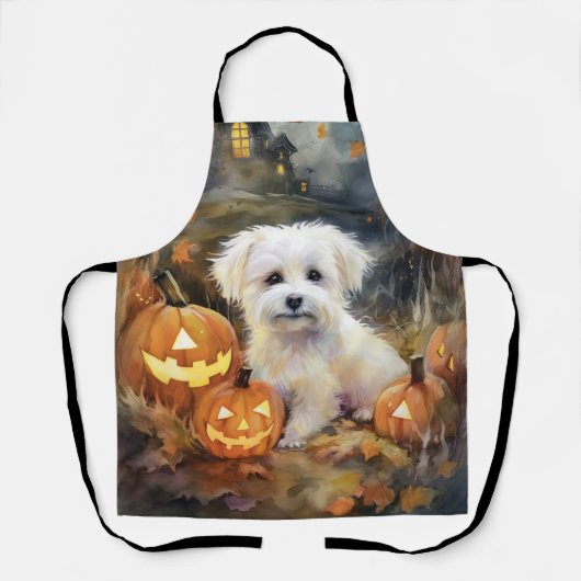 Halloween Coton de tulear with Pumpkins Scary Schort (Voorkant)