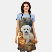 Halloween Coton de tulear with Pumpkins Scary Schort (Gedragen)